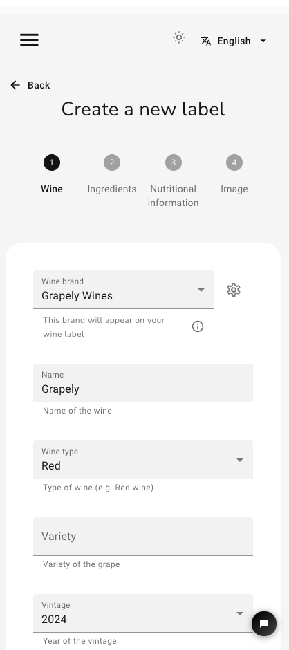Creating a new label in Grapely