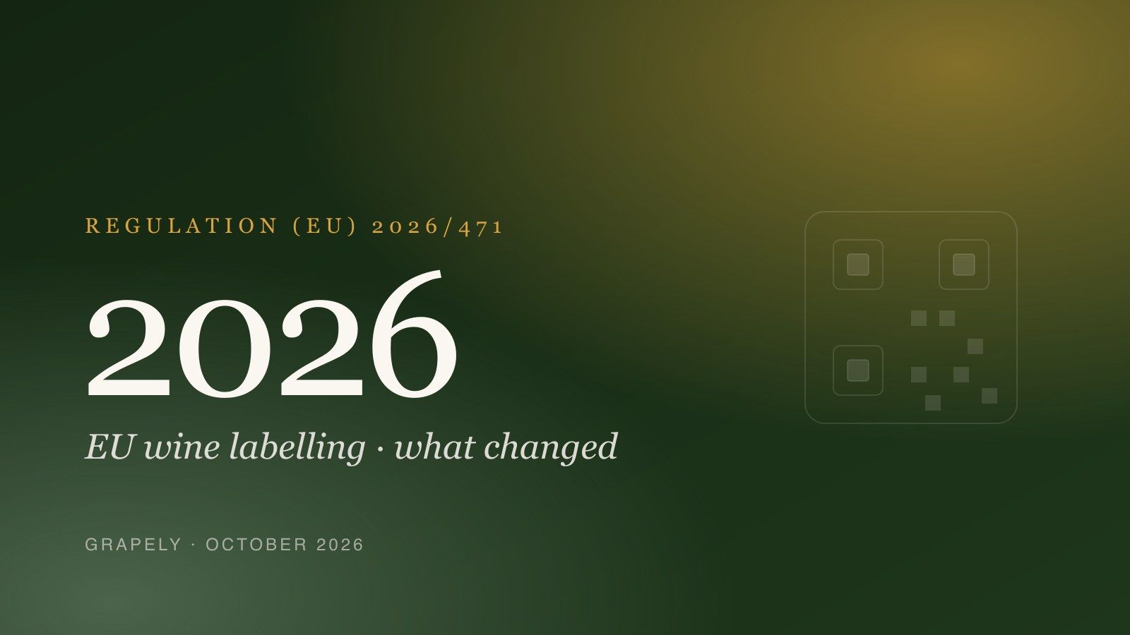 EU wine labelling in 2026: what Regulation (EU) 2026/471 changes, and what it doesn’t